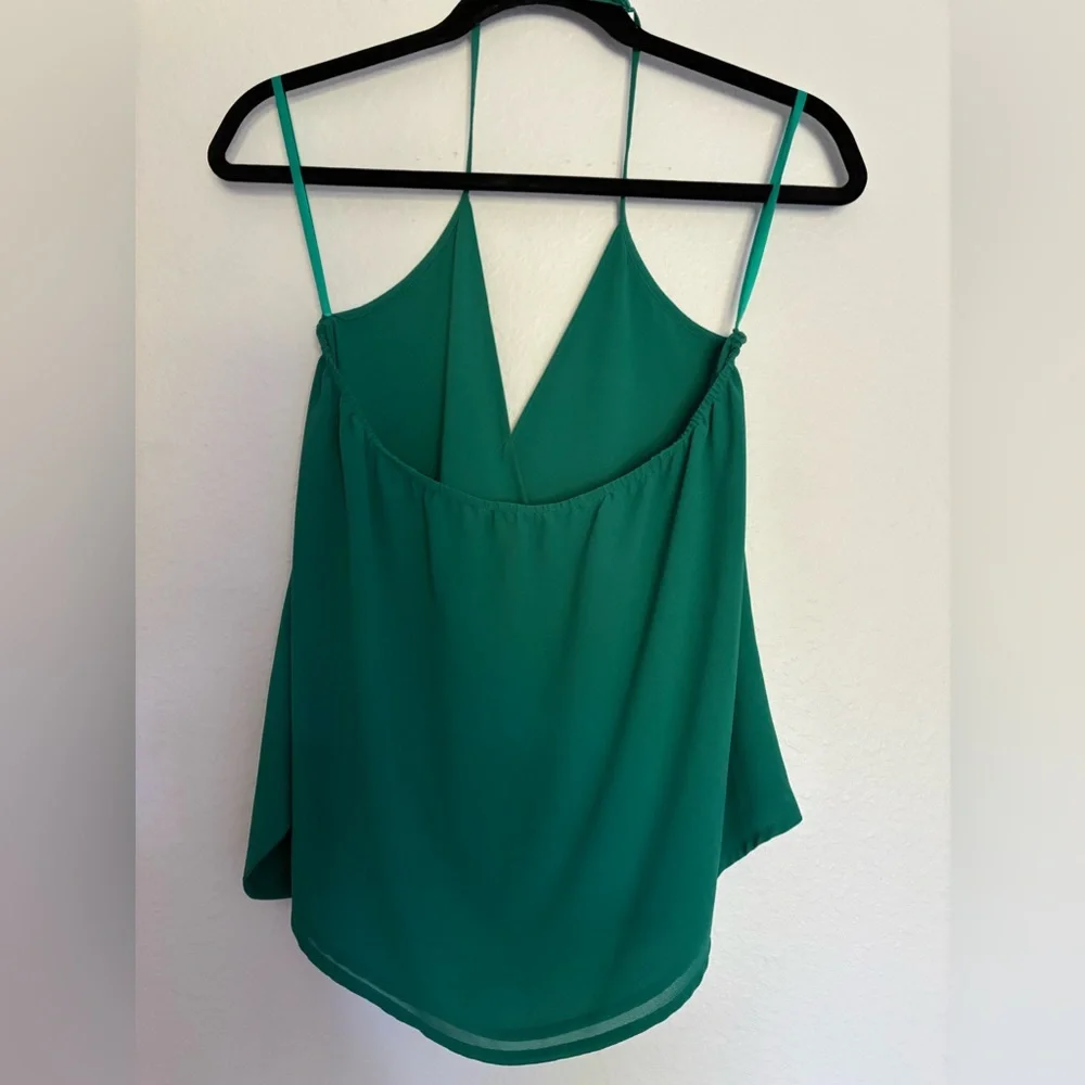 Naked Zebra Green Cross Over Halter Top Size Medium - Picture 2 of 4